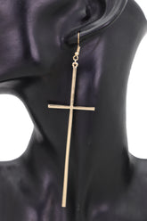 Long Cross Dangle Earrings